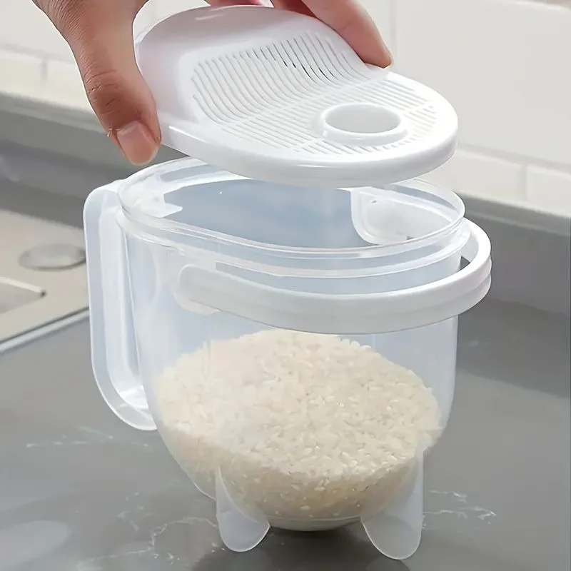 Versatile Rice Washer with Strainer for Easy Cleaning