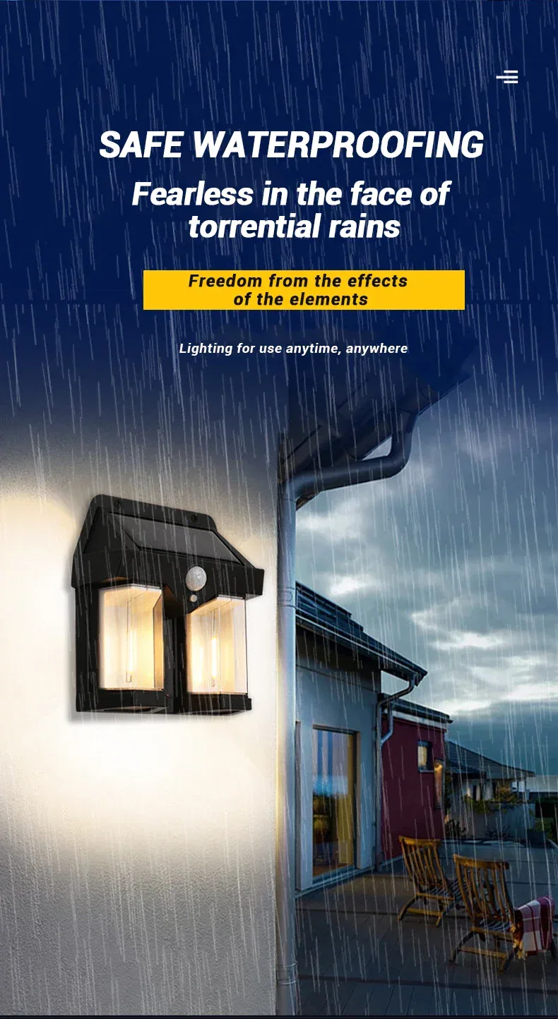LED Solar sensor wall Light