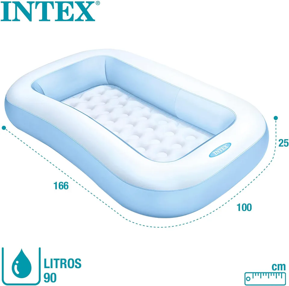 Rectangular Baby Pool with Soft Inflatable Floor