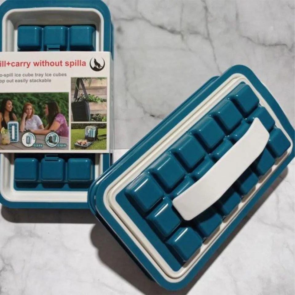 Portable Folding Summer Silicone Ice Cube Bottle Tray Mold with