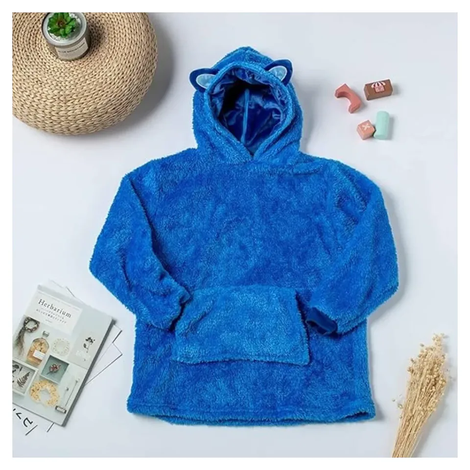 Animal-Themed Hoodie Blanket for Kids