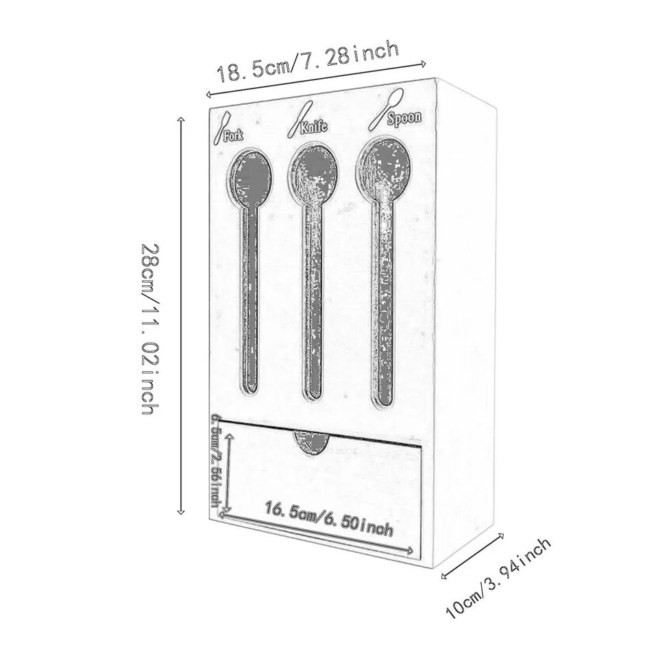 Utensil Holder Tableware Storage Organizer for Buffet Restaurant