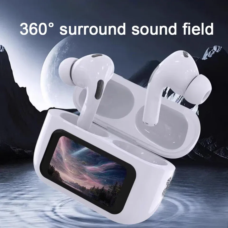 Smart Headphones with LCD Touch Screen Charging Box