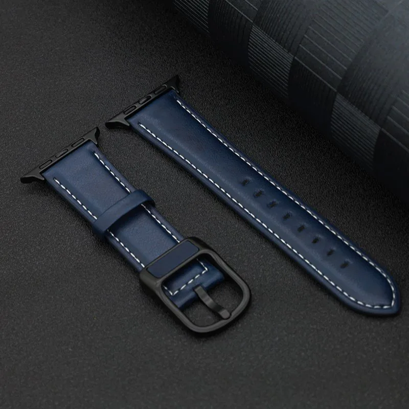 Elegant Synthetic Leather Strap for Apple Watch
