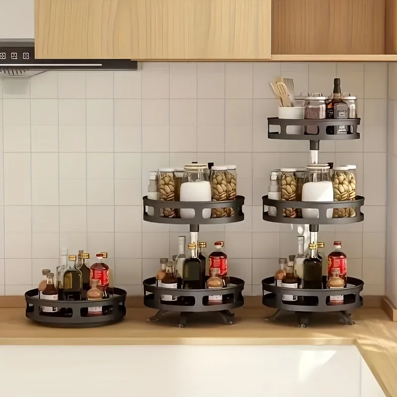 360° Swivel Spice Rack: Space-Saving Kitchen Essential
