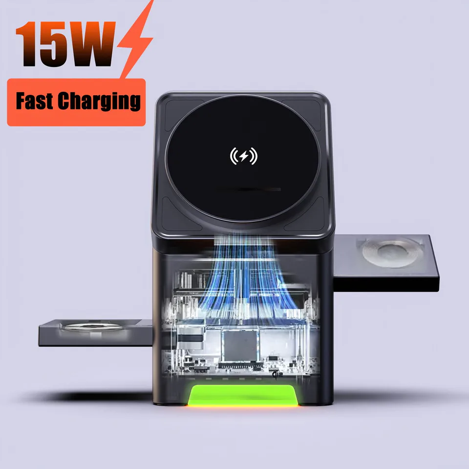 15 W Rotatable Wireless Charger: Fast, Efficient, Sleek
