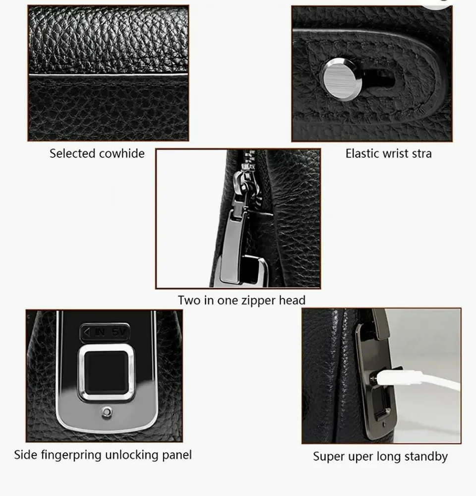Fingerprint Lock Tote Bag