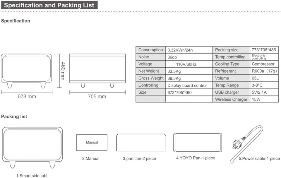 Smart Refrigerator Table