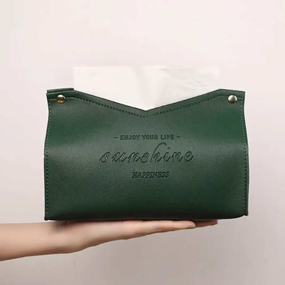Leather Tissue Case Home