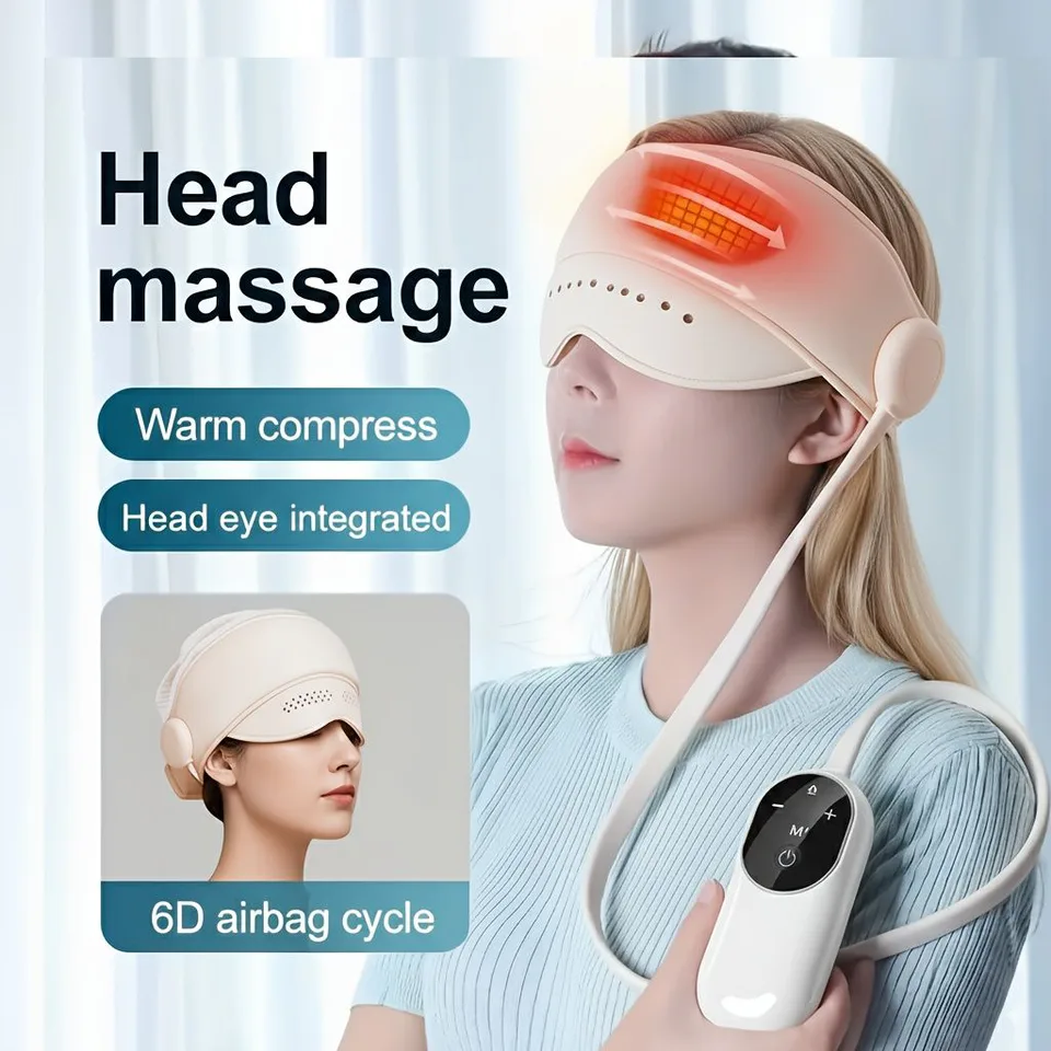 Wireless 2-in-1 Air Compression Head and Eye Massager