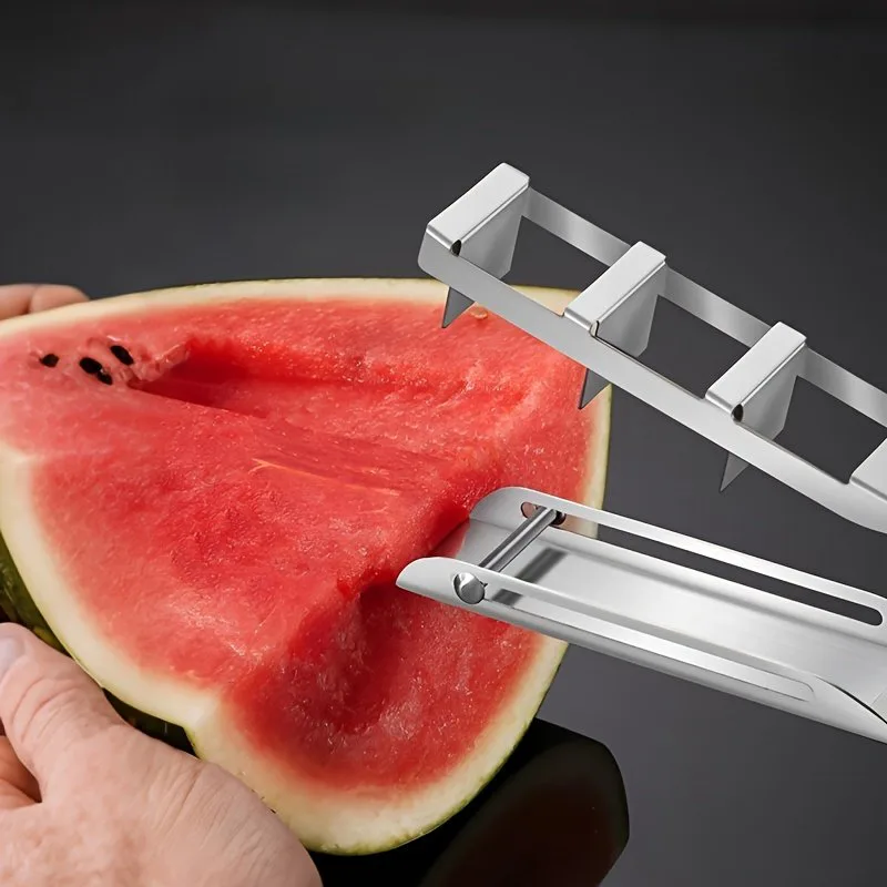 Effortless Watermelon Cubes: Stainless Steel Slicer