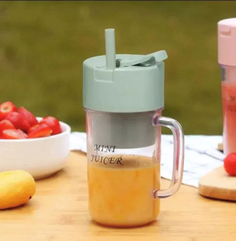 Mini Juicer with handle & straw