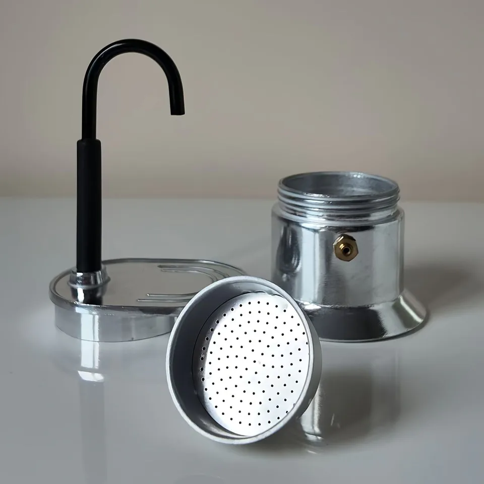 Compact Italian Moka Pot for Home or Travel Use