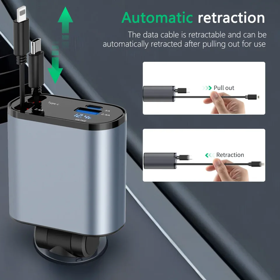 Fast Car Retractable Car Charger