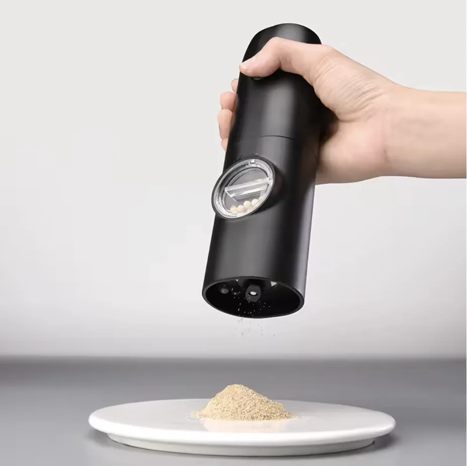 Electric Pepper Grinder Salt Mill With LED Light