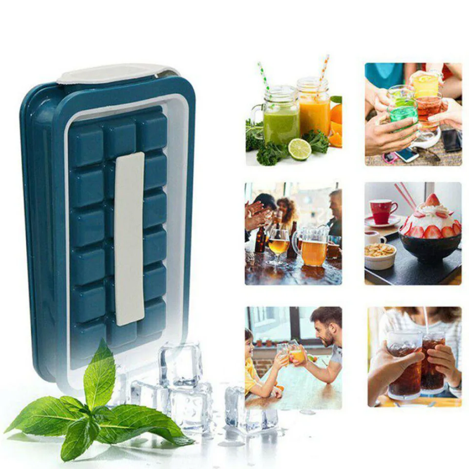 Portable Folding Summer Silicone Ice Cube Bottle Tray Mold with