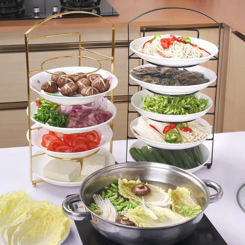 Folding food preparation rack