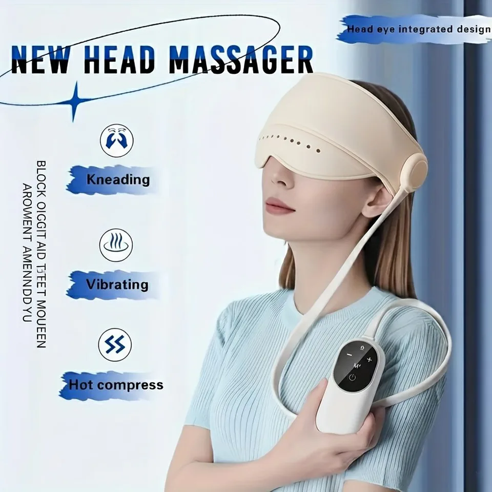 Wireless 2-in-1 Air Compression Head and Eye Massager