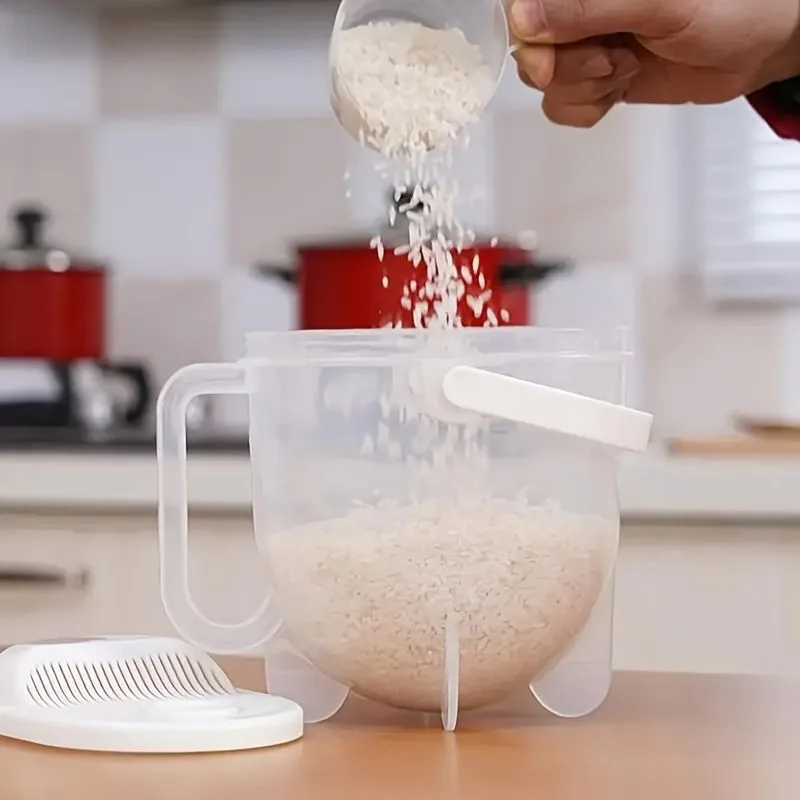 Versatile Rice Washer with Strainer for Easy Cleaning