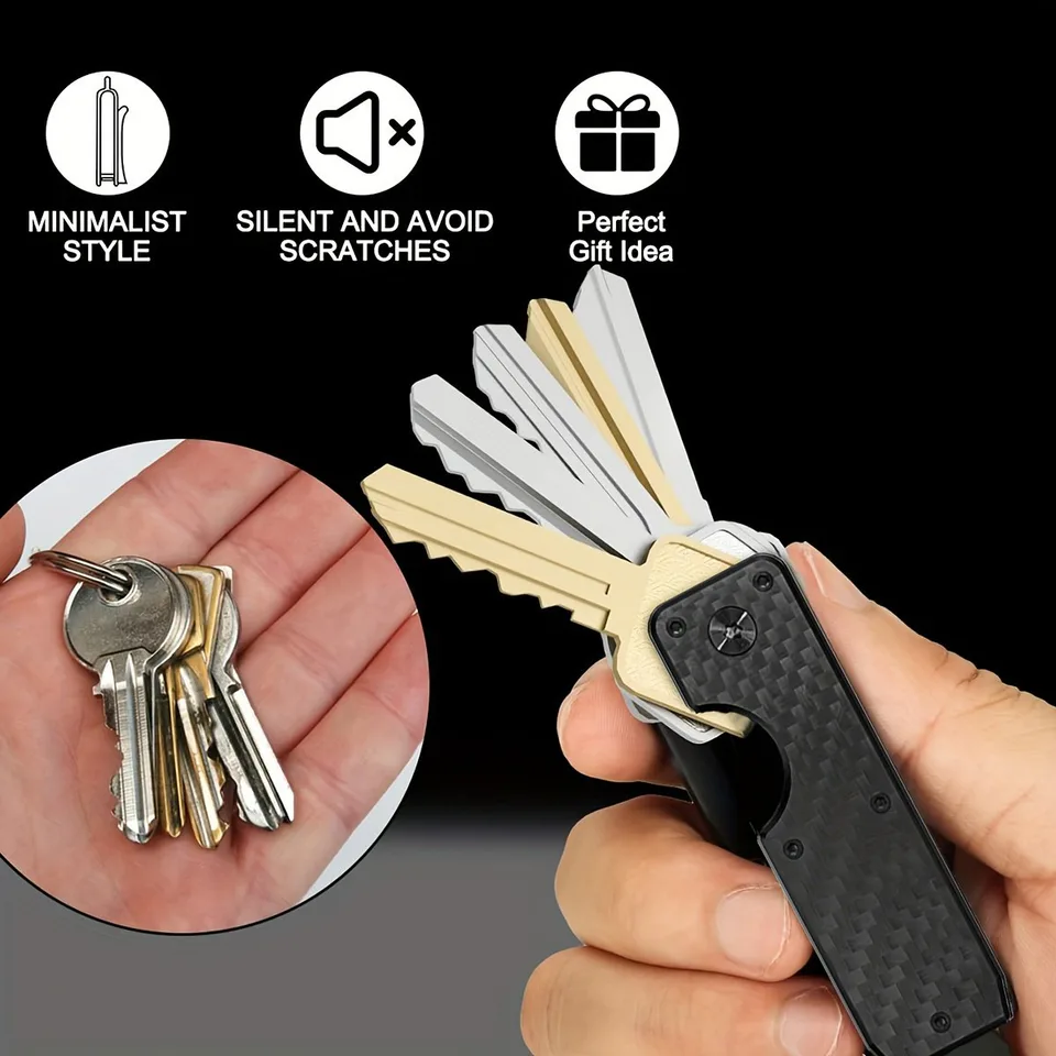 Compact Aluminum Keychain Holder: Sleek & Durable Design