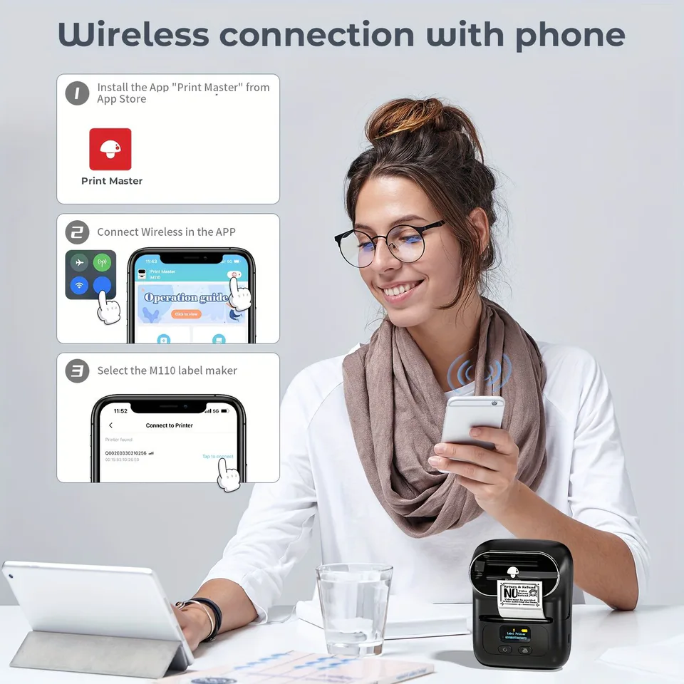 Compact M110 Label Printer: Perfect for Small Business