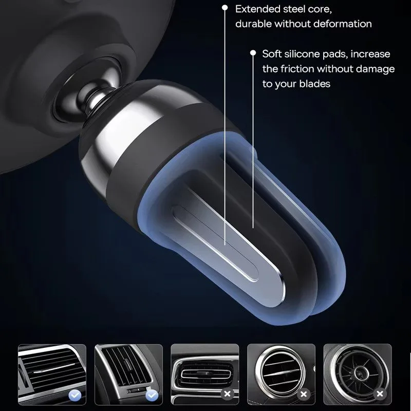 Magnetic Phone Holder Attached Cable Drop