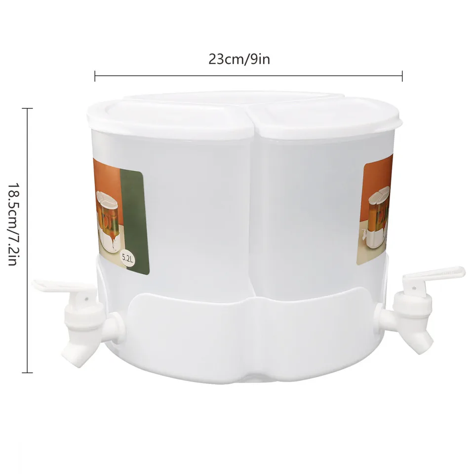 7.5L Beverage Dispenser with Ice & Fruit Tube with 4 Cups