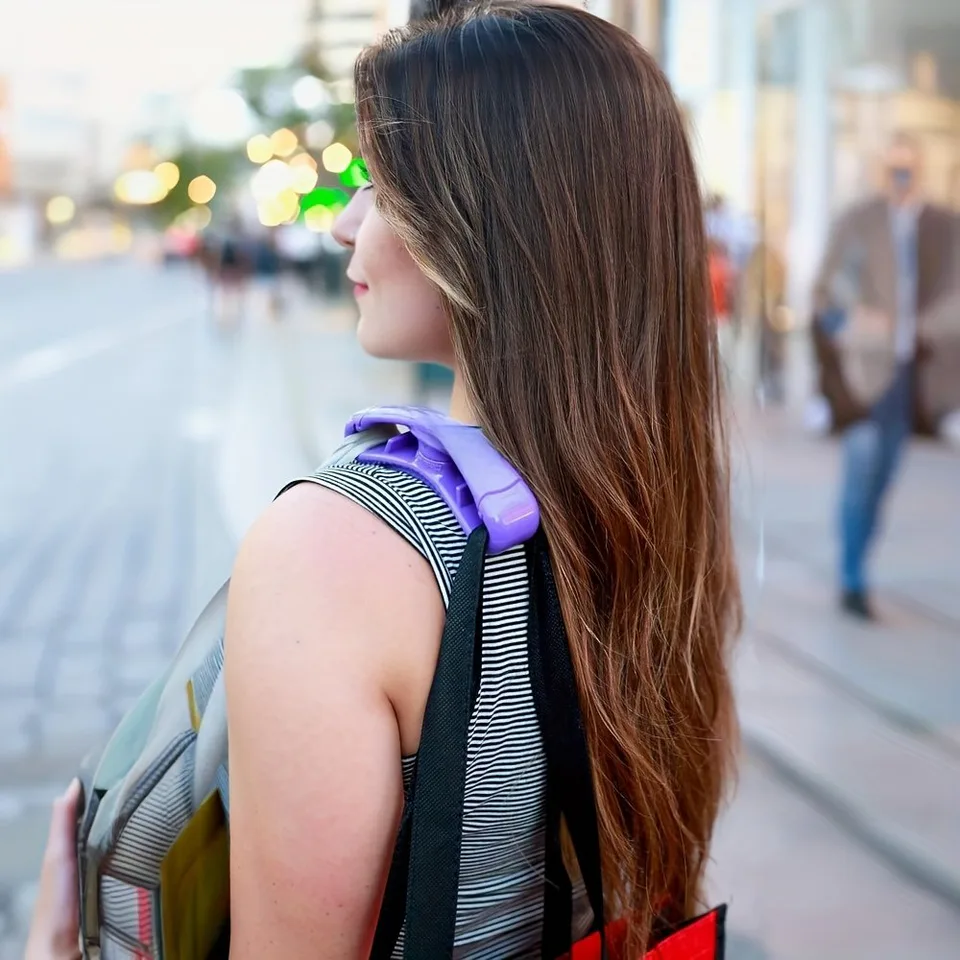 Ergonomic Blue Grocery Bag Carrier with Cushioned Grip