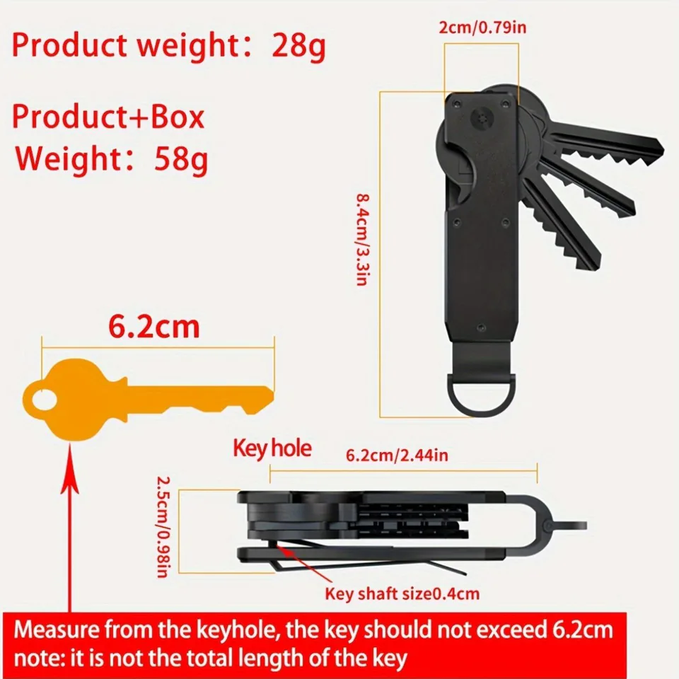 Compact Aluminum Keychain Holder: Sleek & Durable Design