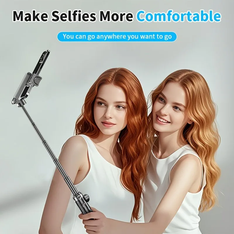 Compact 3-in-1 Wireless Selfie Stick with USB Charging