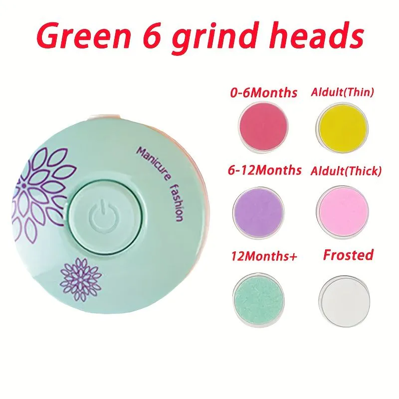 Battery-Free Electric Nail Care Set with Multi-Tool Heads