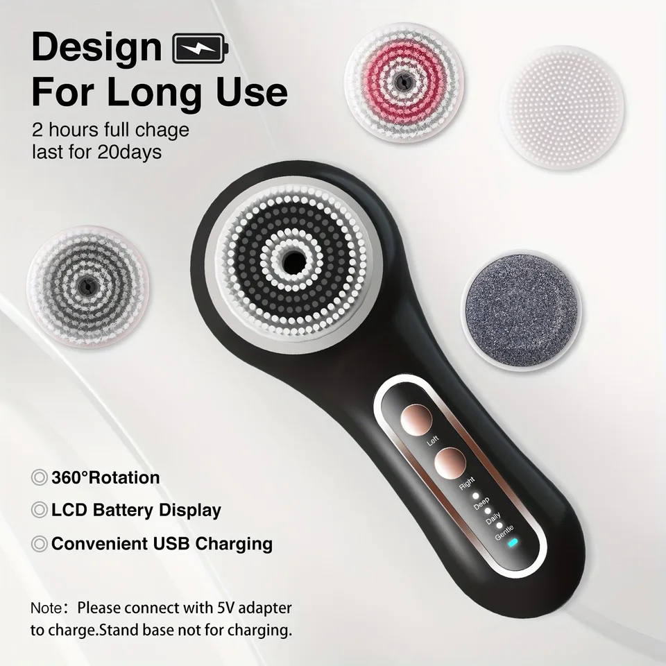Ultimate Facial Cleansing System: Light Beige Spa Brush