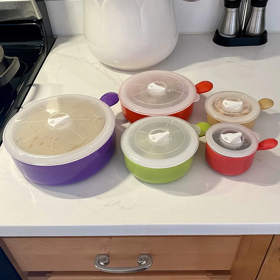 Evelots Set of 5 Deluxe Microwave And Freezer Bowls