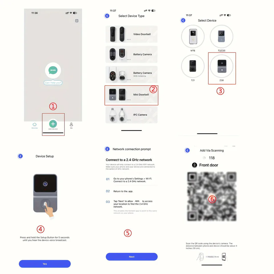 Smart Doorbell with 2-Way Audio & Night Vision