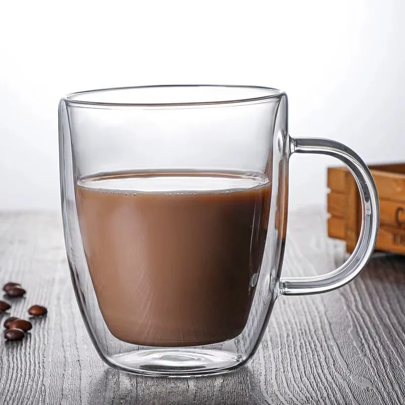 Double Wall Borosilicate Glass Mug