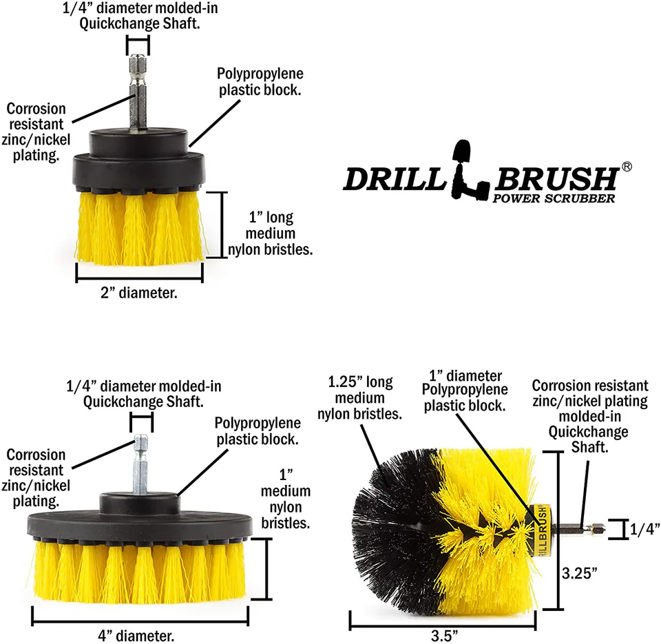 Power Scrubber Drill Brush Kit