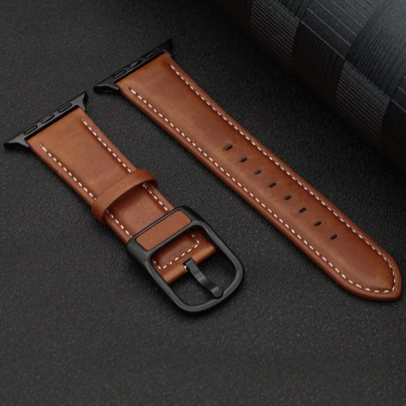 Elegant Synthetic Leather Strap for Apple Watch
