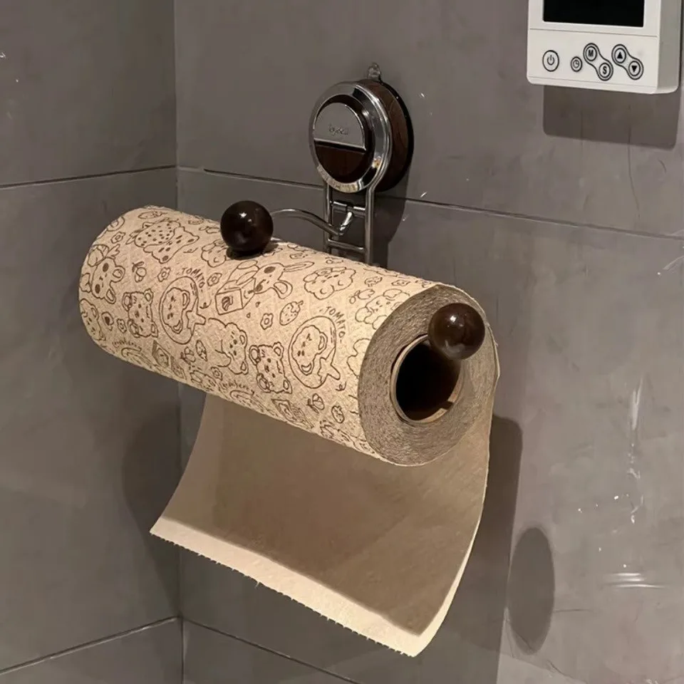 حامل ورق مرحاض بمصاصة تثبيت دون حفر