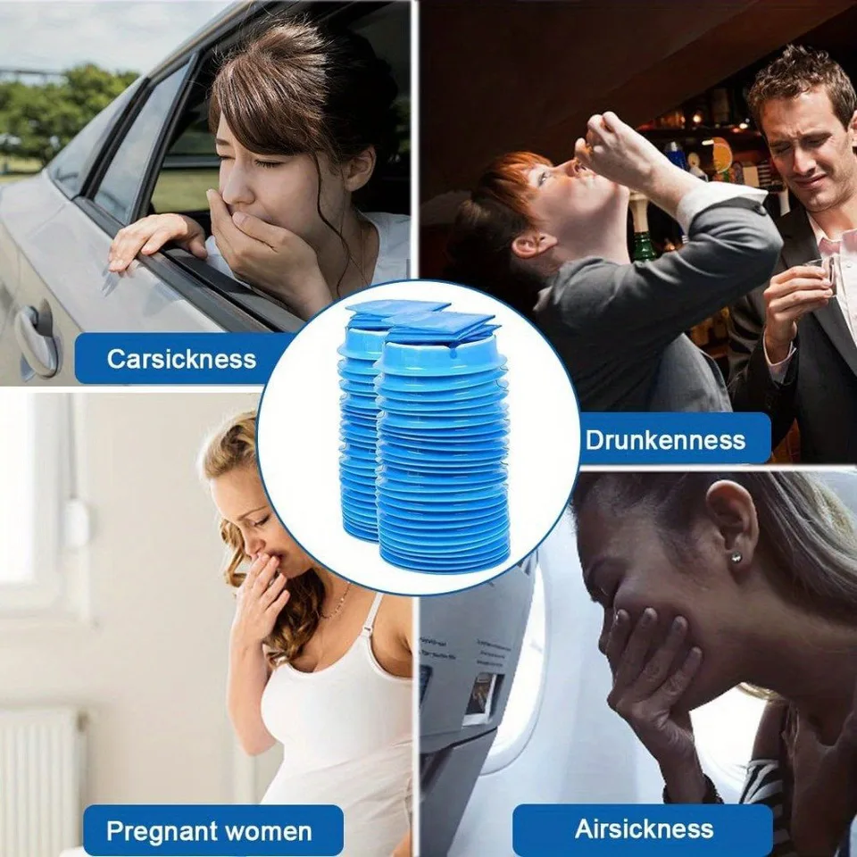 Portable Vomit Bags for Travel & Morning Sickness Relief 10 pes