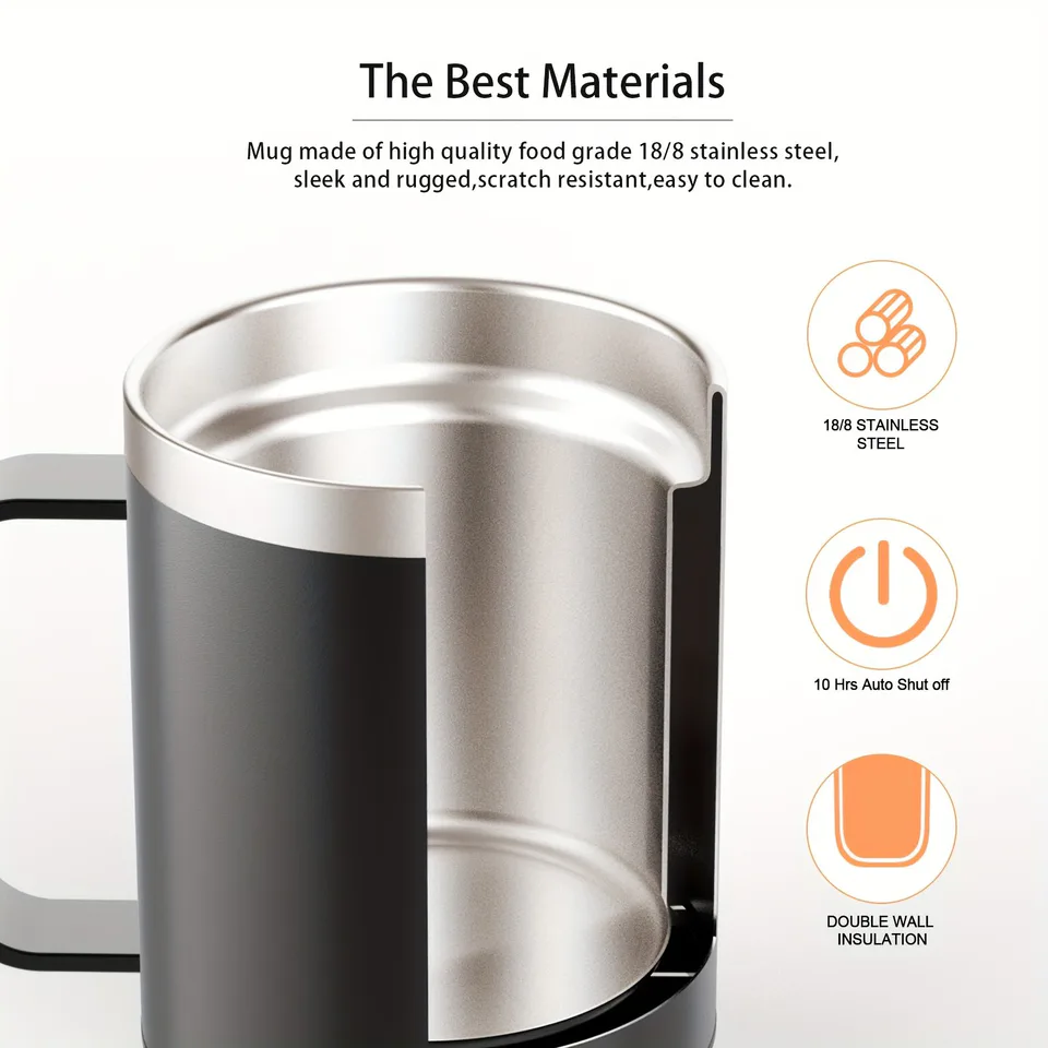 Smart Electric Coffee Mug Warmer Set for Desk Use