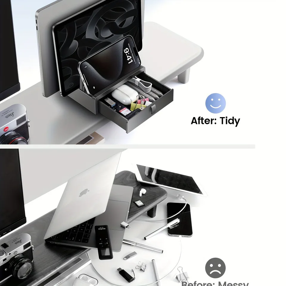 Vaydeer 3-in-1 Laptop Stand with Cooling Drawer
