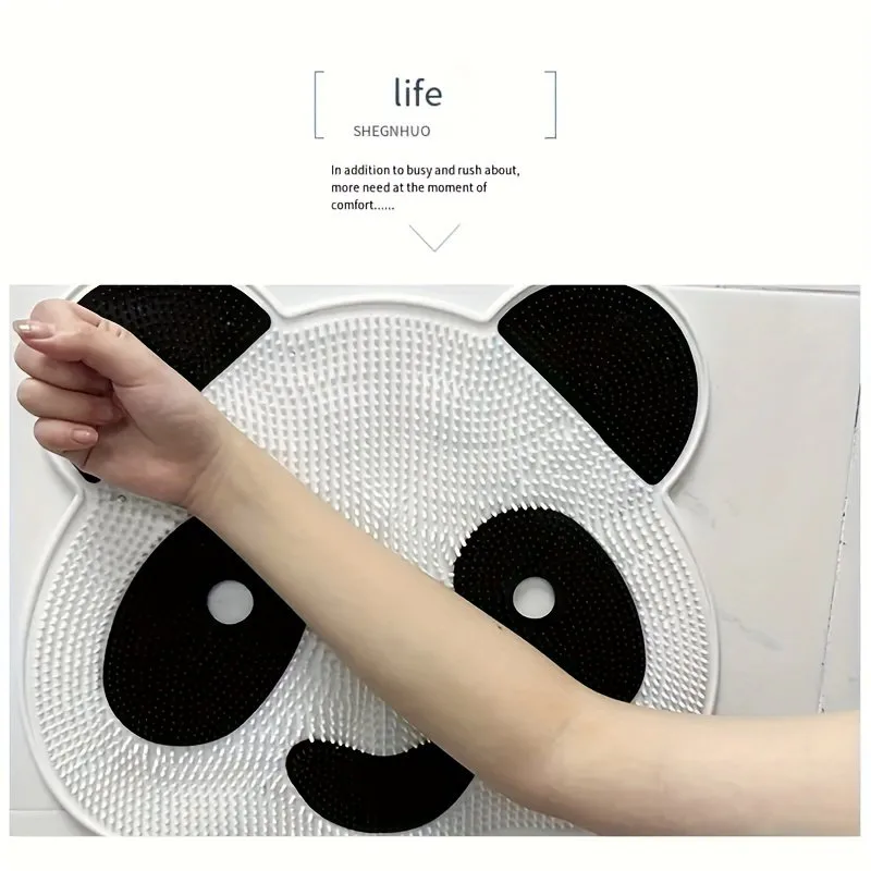 Panda-Themed Non-Slip Bath Mat, Quick-Dry Design