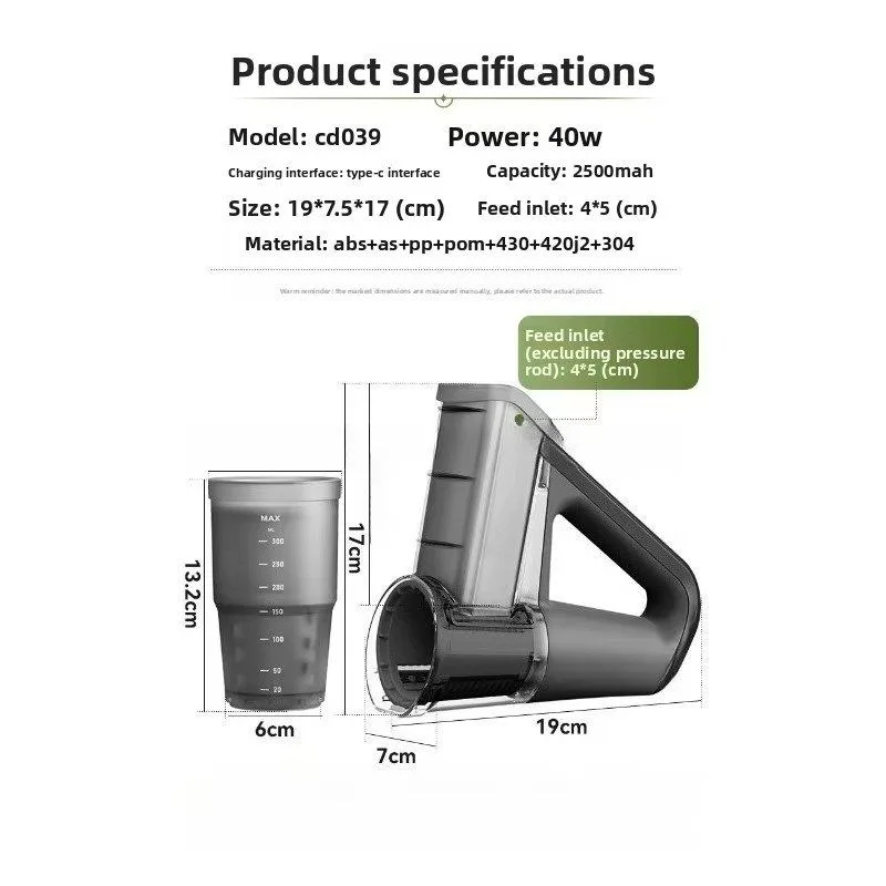 Multi-Functional Cordless Vegetable Chopper & Cutter