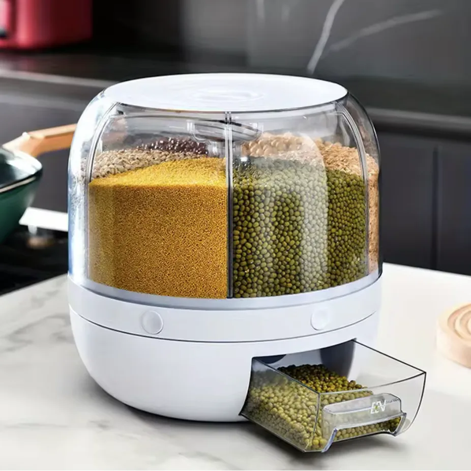 6 Grid Rotating Rice Dispenser