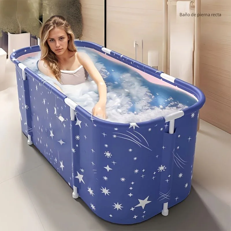 Spacious Portable Bathtub for Adults, No-Inflation Needed