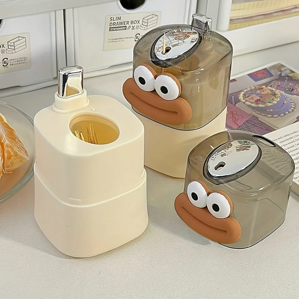 Cartoon Pop-Up Toothpick Holder for Fun Dining