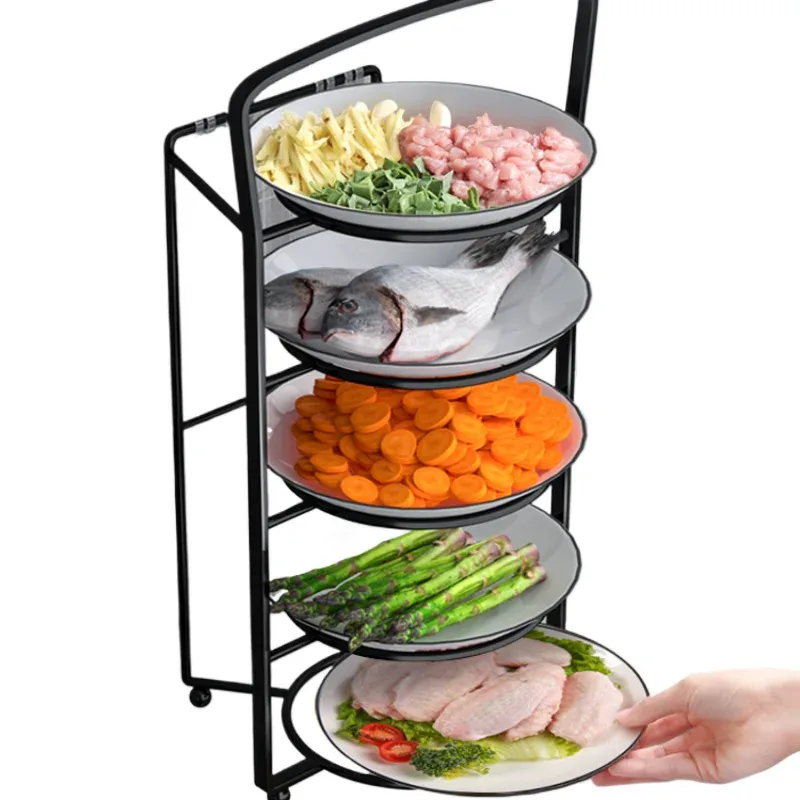 Folding food preparation rack
