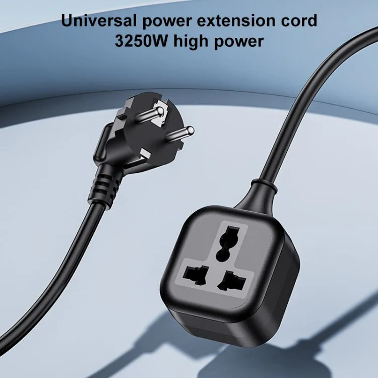 UK Plug to Universal Plug Power Extension Cable Length