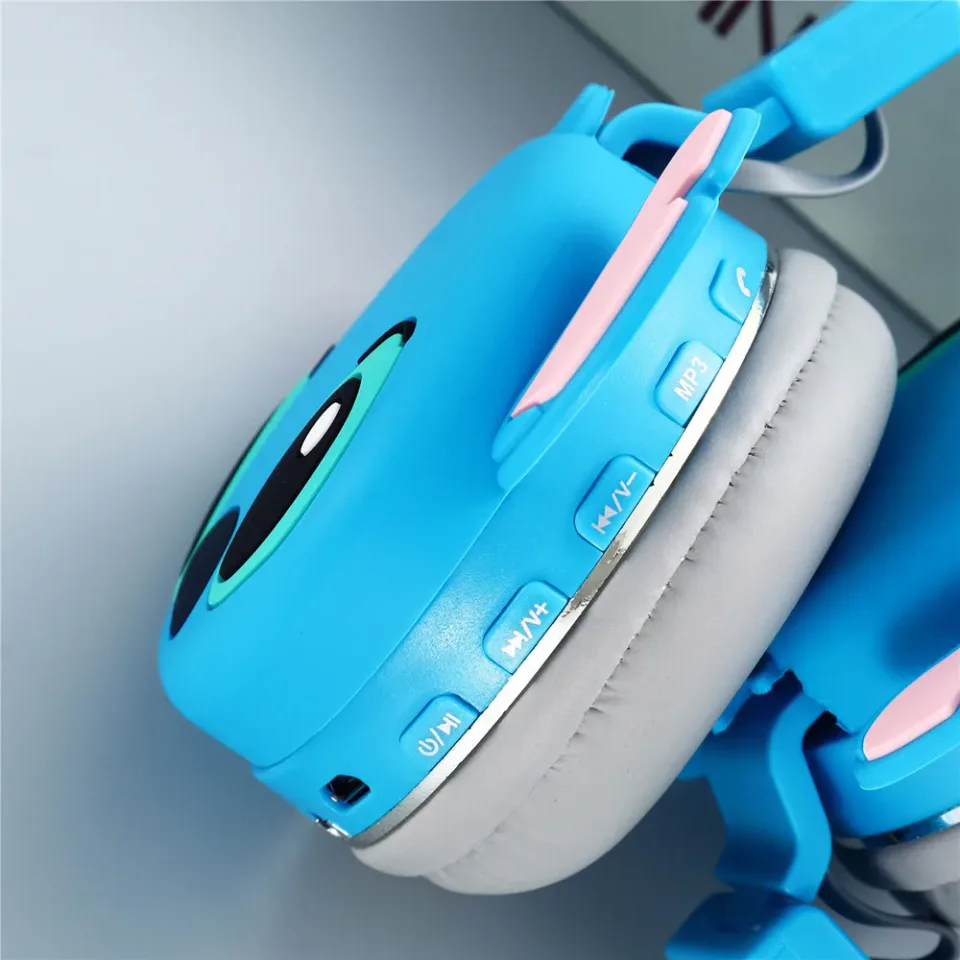 Foldable Headsets with Mic for Children Anime Cartoon