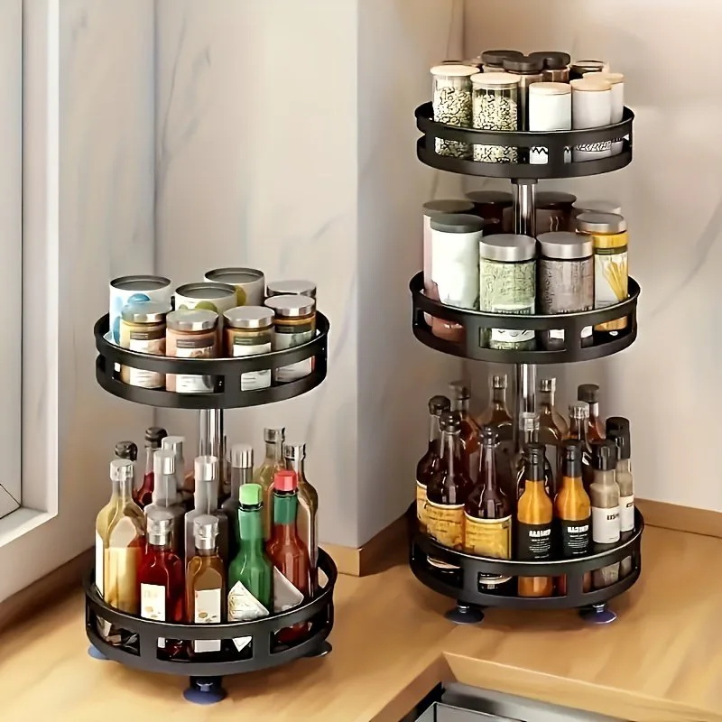 360° Swivel Spice Rack: Space-Saving Kitchen Essential